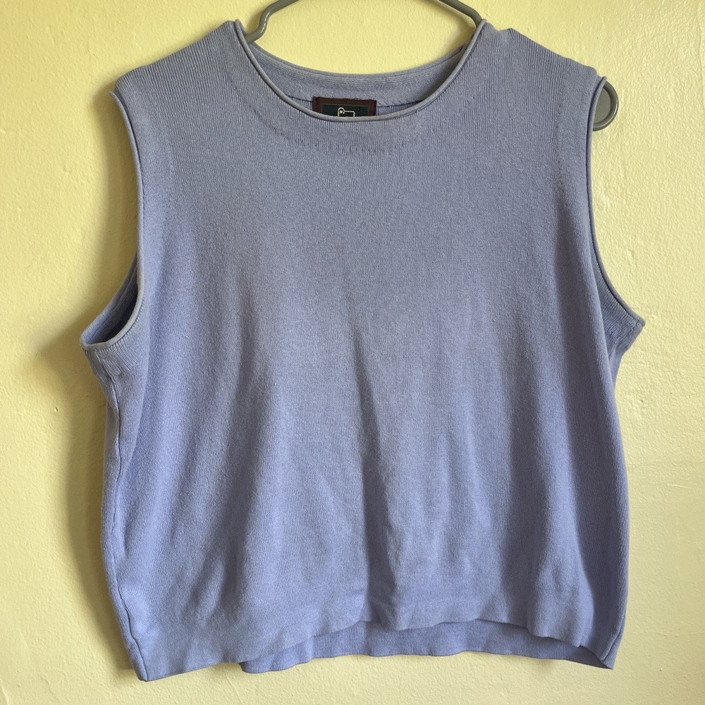 Wool Light Purple Sleeveless Sweater Tank